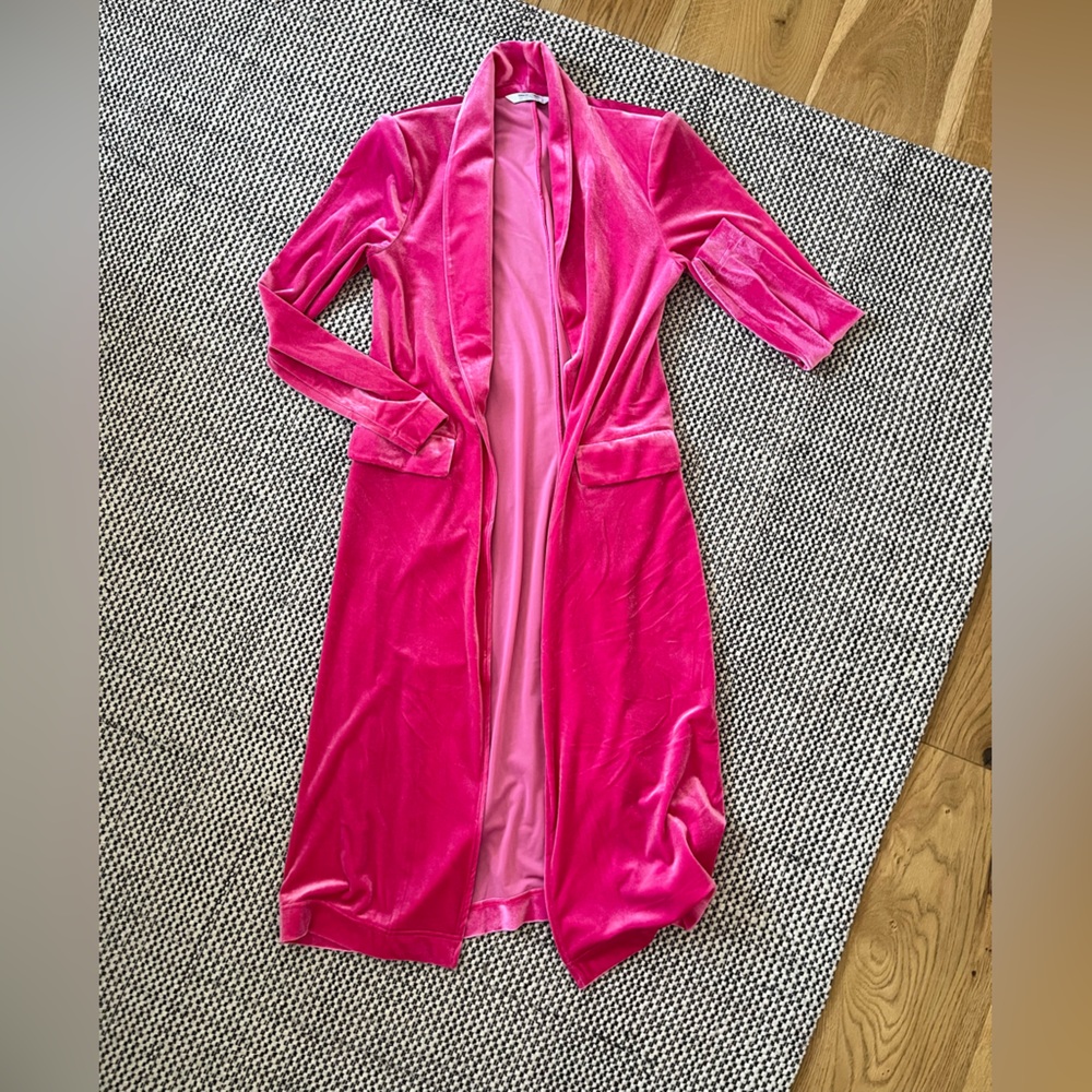 Smash + Tess Vibrant Pink Velvet Robe